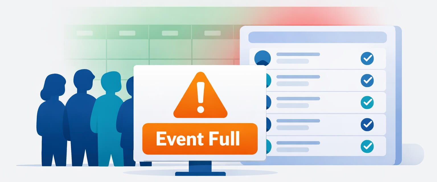 Booking system vs capacity management – what happens when an event is full?